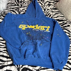 Spider! Graphic Hooded Sweatshirt - Blue